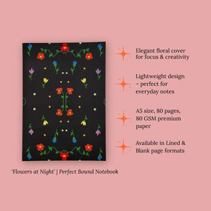 Pinned Notebook - 'Flowers at Night'