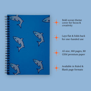 Spiral Notebook - 'Sharks in the Water'