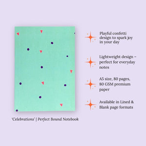 Perfect Bound Notebook - 'Celebrations'