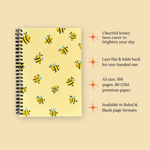 Spiral Notebook - 'Honey Bees'