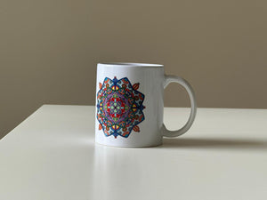 Ceramic mug with Mandala design