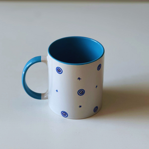 Three Tone Ceramic Mug - 'Blue Galaxy'