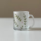 Frosted Mug - 'Green Leaves'
