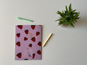 Back view of Presentation Folder (Regular) - 'Strawberries'