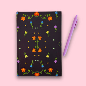 Hardbound Notebook - 'Flowers at Night'