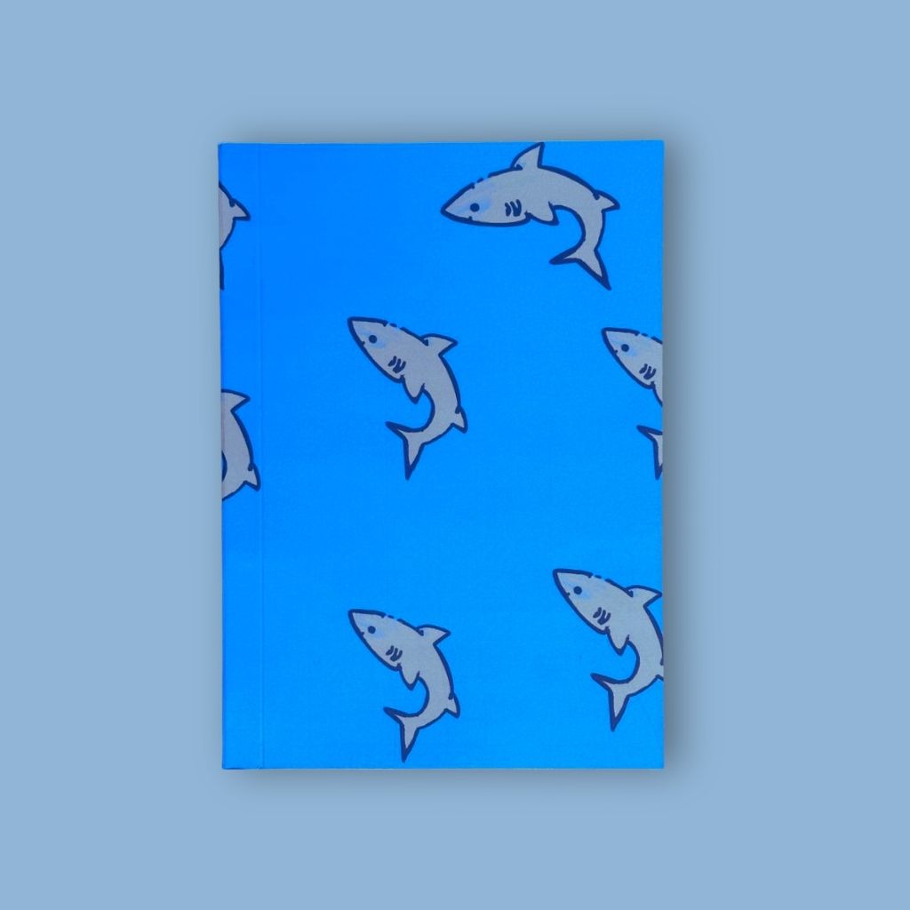 Perfect Bound Notebook - 'Sharks in the Water'
