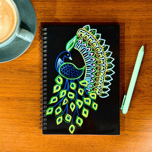 OE Atelier Spiral Notebook - 'Peacock in the Moonlight'