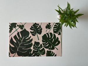 Placemats (Set of Six) - 'Monstera Leaves'