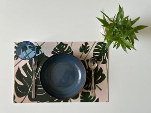Placemats (Set of Six) - 'Monstera Leaves'