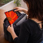 OE Atelier Spiral Notebook - 'Whispers of Fire' in a styled lifestyle setting