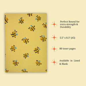 Perfect Bound Notebook - 'Honey Bees'