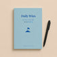 Notebook titled 'Daily Wins' with a pen on a beige background