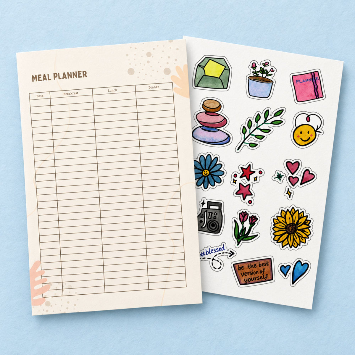 MEAL PLANNER & STICKERS