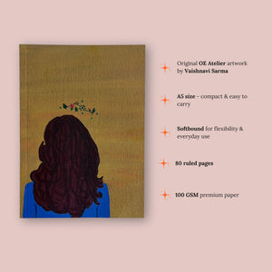 OE Atelier Softbound Notebook (100 GSM) – ‘Thinking Girl’