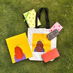 Canvas Tote Bag - 'Thinking Girl'