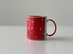 Three Tone Ceramic Mug - 'Happy Holidays'