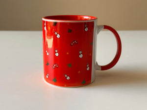 Three Tone Ceramic Mug - 'Happy Holidays'